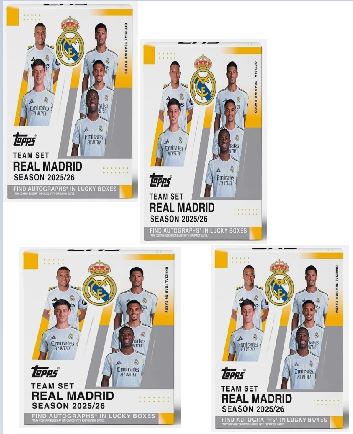 Break 965 - 4x Box Real Madrid Team Set - Escolha o Jogador + 1 No Sorteio - " Não é Caixa Lacrada, é Break"
