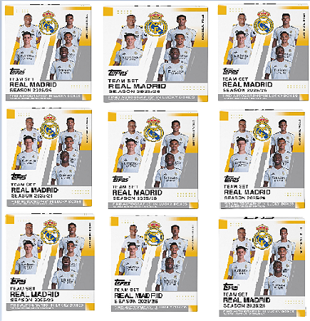 Break 972 - 9x Box Real Madrid Team Set - Escolha o Jogador + 1 No Sorteio - 6 autos garantidos" Não é Caixa Lacrada, é Break"