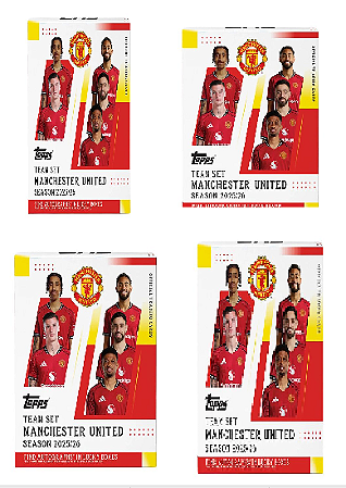 Break 973 - 4x Box Manchester United Team Set - Escolha o Jogador + 1 no sorteio - "Atenção não é caixa lacrada - É Break"
