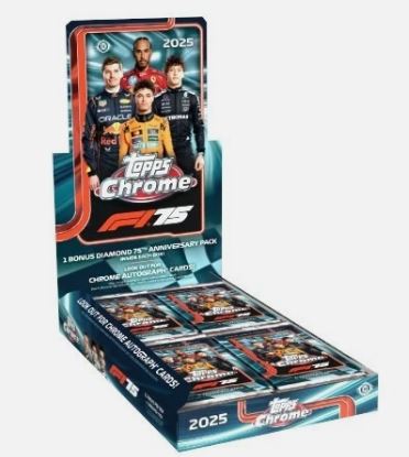 Break 982- Hobby Box F1 - Topps Chrome 2025 - Escolha o Piloto + 2 no Sorteio - 84 cards - "NÃO É VENDA DE CAIXA LACRADA - É BREAK "