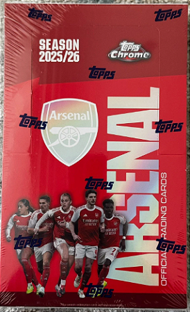 Break 1051 - Arsenal Topps Chrome 2025/26 - 2 Autos Garantidos, 5 Numerados - Escolha o jogador + 2 no Sorteio - " Atenção não é Lacrado, é Break"