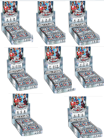 Break 1100- LINK 2- 8 Hobby Box- Topps Chrome - 2025/26 - Escolha seu Jogador / Time - 8 Autos Garantidos - " Atenção não é Caixa Lacrada - É Break"