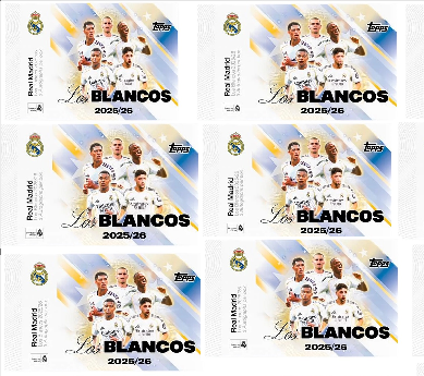 Break 1119 - Half Case Break Los Blancos - Link 1- Coleção Premium - 6x Boxes - 18 Autos Garantidos - 12 Numeradas - 270 Cards - "Atenção não é Venda Lacrada, é Break"