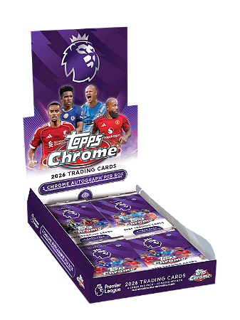 Break 1123 - 1x Hobby Box Topps Chrome premier League 2026 -Escolha 1 Spot e pegue o segundo no sorteio - 1 Autografo Garantido Varias Numeradas - "Atenção não é Venda Lacrada, é Break"