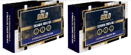 Break 1126- 2x Hobby Box - Topps Gold 2025/26 - 4 Autos Garantidos - Escolha seu Time - "Atenção não é Lacrado, é Break"