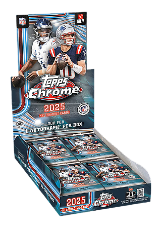 Break 1136 - Topps Chrome NFL - 1x Hobby Box - 2025 - 1 auto garantido - "Atenção não é Lacrado, é Break"