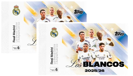 Break 1153 - 2x Hobby Box - Real Madrid Los Blancos - 6 Autos garantidos - " Atenção não é Lacrado, é Break"