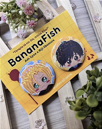 Par de bottons - Banana Fish