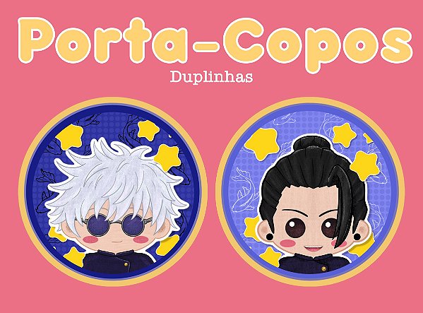Porta-Copos (Dupla) - Jujutsu Kaisen