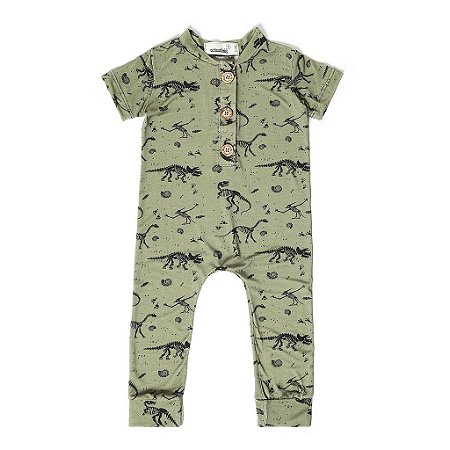 Macacão Manga Curta Comfy Dino Fóssil