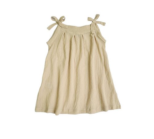 Vestido Lacinho Gaze Cru