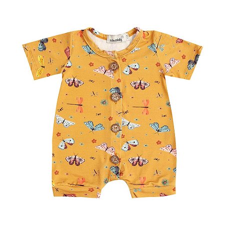 Macacão Botão Borboletas