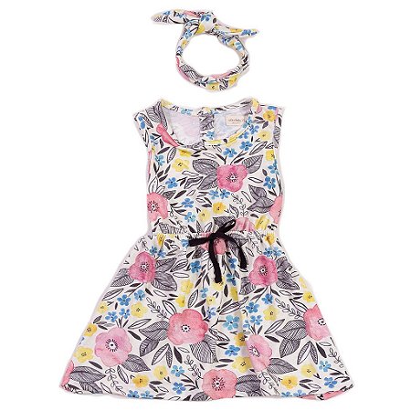 Vestido Fresh + Faixa Jardim
