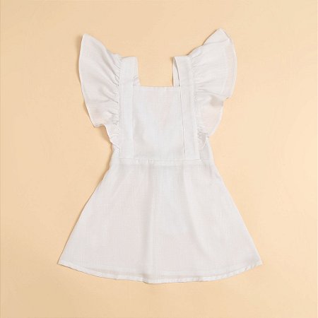 Vestido Jardineira Linho Snow