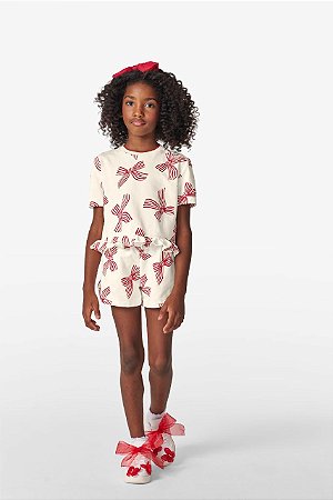 Conjunto Short e Blusa Laços Carmin