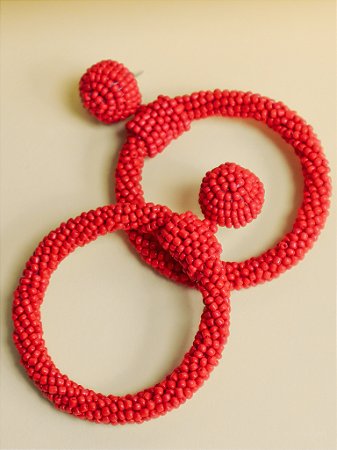 Brinco Argola de Miçangas