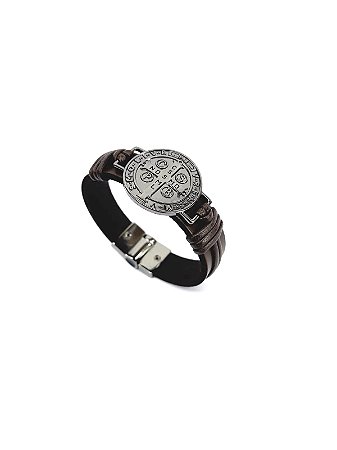 Pulseira São Bento | Couro legítimo