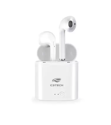 Fone de Ouvido Bluetooth C3Tech EP-TWS-20 Branco 51165