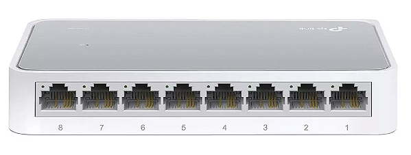 Switch 8 Portas 10/100/1000 TP-LINK LS1008 Branco Original