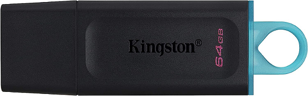 Pen Drive 64GB USB 3.2 Exodia Kingston Preto Original