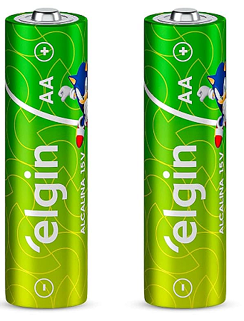 Pilha Alcalina AA C/2 1,5V Elgin LR6 Buster