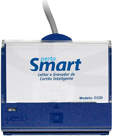 Leitor e Gravador de Cartão USB Perto Smart CCID PS-1000 Azul