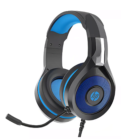 Headset Gamer USB C/Microfone DHE-8010 HP Preto/Azul