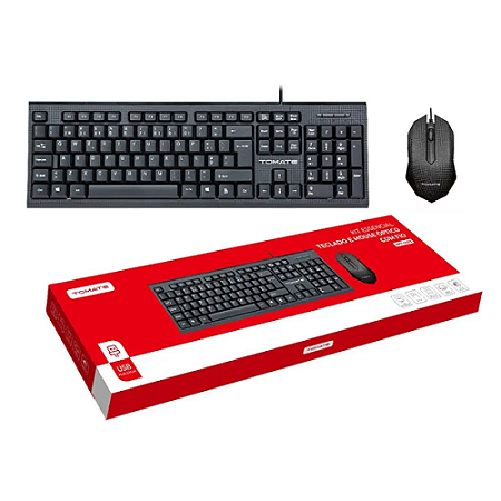 Kit Teclado E Mouse Com Fio MKT-01713 Tomate