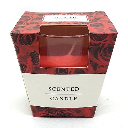 Vela Aromática Aroma Rosas Vela Rosas Vermelhas Copo Vidro
