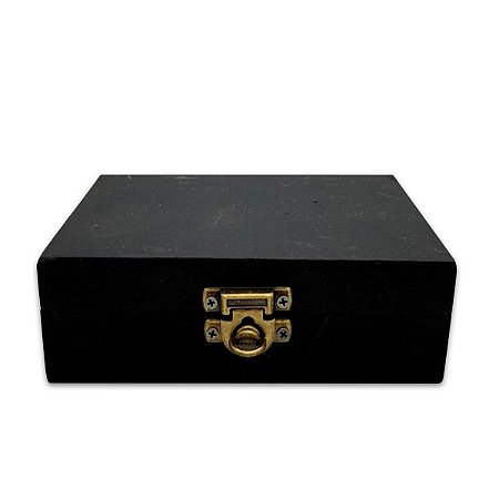 Porta Tarô Baralho Preto Artesanal Equilíbrio Espiritual