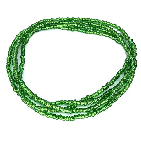 Guia Verde Cristal Proteção Total Oxossi Fio de Contas 60 cm