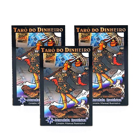 Kit Revenda 6 Baralhos Tarô do Dinheiro Completo 78 Cartas