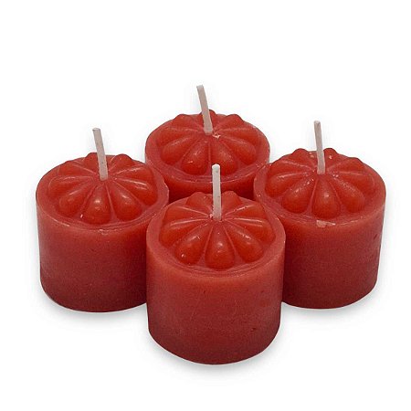 Kit 4 Velas Vermelhas Aromáticas Perfumadas Decorativas 40g