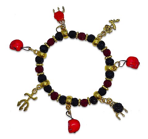 Pulseira Feminina da Rosa Caveira Entidade Umbanda Ajustável