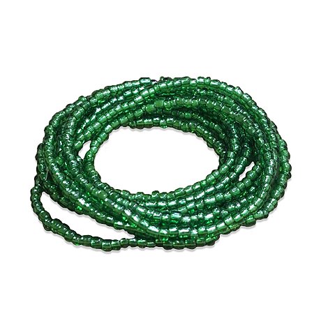 Guia Miçanguinha Verde Cristal Proteção da Alma 50cm