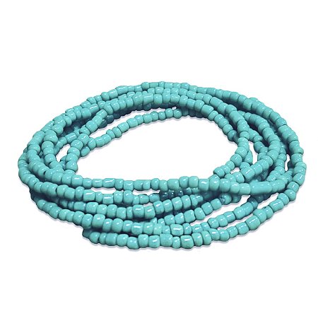 Guia Miçanguinha Azul Claro Yemanjá Proteção Espiritual 50cm