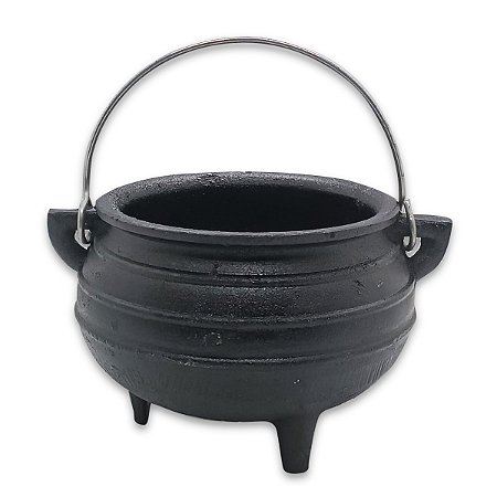Caldeirão Panela de Ferro Preto Decoração Ritual Wicca 12cm