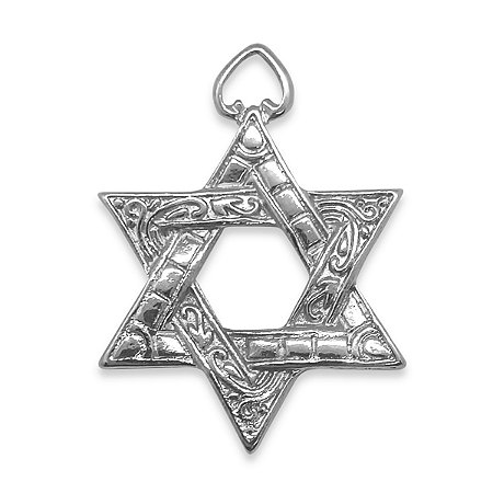 Pingente Estrela de Davi Proteção Espiritual Metal 8 cm