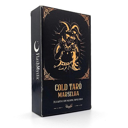 Gold Tarô de Marselha Clássico Ilustrado 78 Cartas e Manual