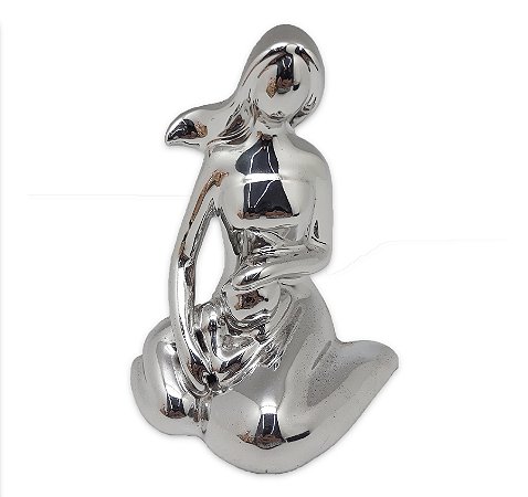 Enfeite Estátua Mãe e Filho em Porcelana Amor e Ternura PTA
