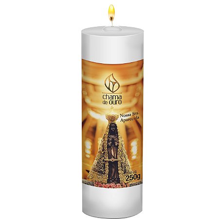 Vela Votiva Nossa Senhora Aparecida Com Linda Imagem 250g