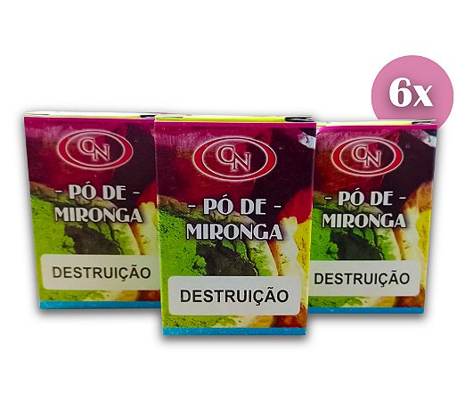 Kit Revenda Pó de Mironga Destruição Completo 6 Unidades