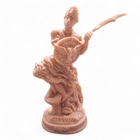 Estátua Imagem Oxaguian Guerreiro Resina para Pintar 15 cm