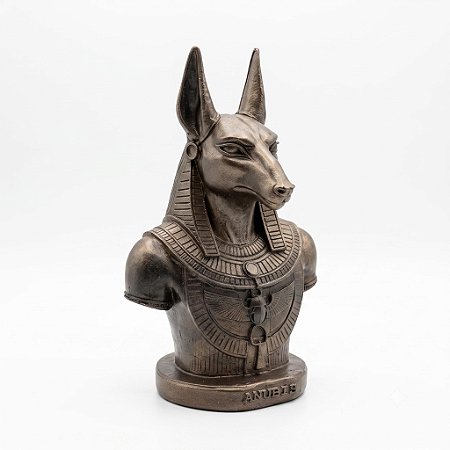 Estátua Anúbis Cor Cobre Guardião e Protetor Espiritual 16cm