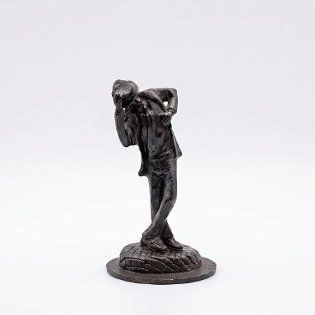 Estátua Zé Pilintra Cor Cobre Proteção de Caminhos 10 cm