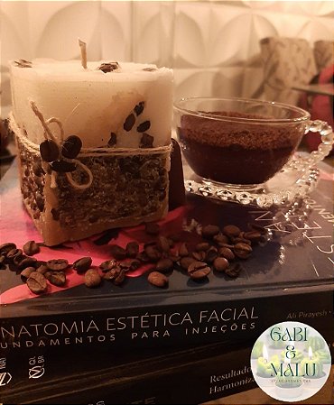 Vela aromática de grãos de café