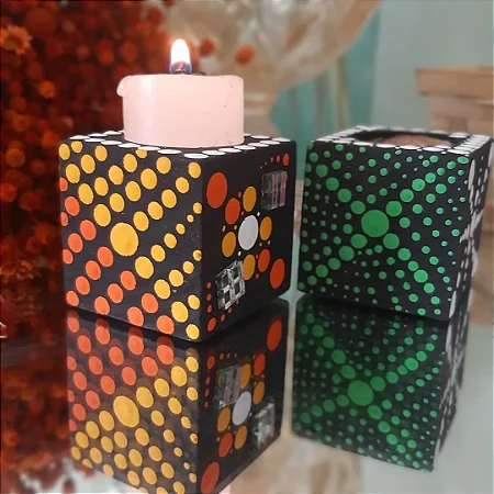 Porta velas no pontilhismo