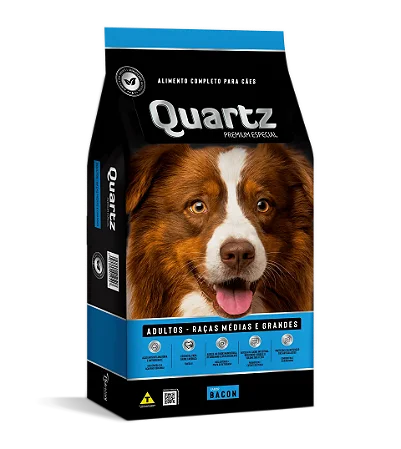 RAÇÃO QUARTZ ADULTOS RAÇAS MEDIAS E GRANDES PREMIUM 15KG
