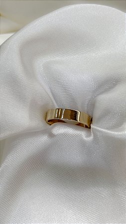 Par Aliança de Ouro 18k Reta