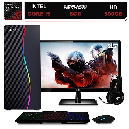 PC Gamer Completo I5, HD 500GB, Placa De Vídeo GT730, 8GB